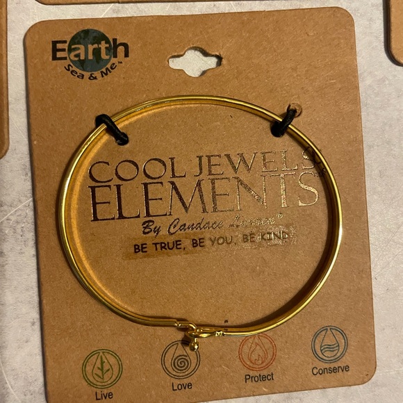 Cool jewels Candace Lauren bracelets gold silver inscribed set/4 - Picture 5 of 7